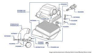 Air Filter, Silver Seraph (chassis 05566-08853), Silver Seraph LOL (chassis 06558-08854) & Park Ward (chassis 07555-19120)