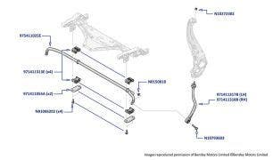 Anti-Roll Bar (Front, Standard), New Continental GT (2018-2023) & New Continental Convertible (2019-2023)
