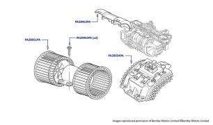 Heater Fan Motor, Silver Seraph, Park Ward, Arnage, Azure & Brooklands Coupe (all series & chassis)