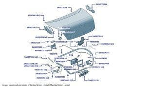 Boot/Trunk Lid, Continental GT (2011-2014, hydraulic)