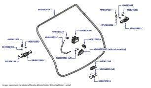 Boot/Trunk Lid Lock, Motor, Seal & Switches, Bentayga (2021-2023)