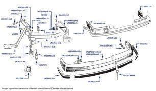 Front Bumper, Camargue, chassis numbers 50001-50776 & 01570-10414 (other than USA)