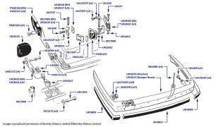 Rear Bumper, Camargue, chassis numbers 14674-41686 (other than USA)