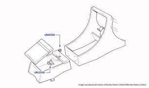Centre Console Lock, Turbo R & Turbo RL (chassis 12834-27793), Mulsanne S & Mulsanne SL (chassis 22047-27796)