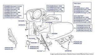 Door Mirror, Azure (chassis 11142-14358) & Brooklands Coupe (chassis 13501-14380)