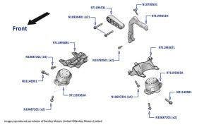 Engine Mounting (V6 Hybrid), New Flying Spur (2020-2023)