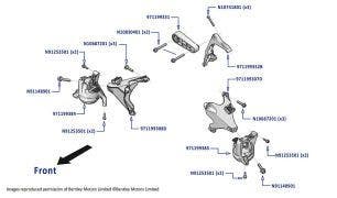 Engine Mounting (V8), New Continental GT (2018-2023), New Continental Convertible (2019-2023) & New Flying Spur (2020-2023)