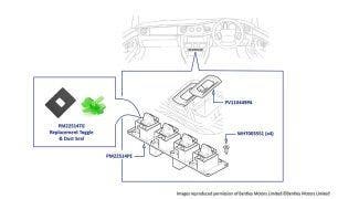 Window Switch (Master), Arnage R (chassis 09304-10058), Arnage RL (chassis 19173-19255) & Arnage T (chassis 09300-10008)