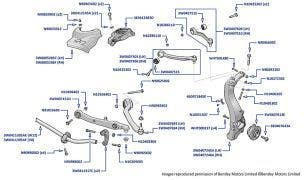 Front Suspension Levers & Hub, Continental GT (2012-2017) & Continental GT3-R