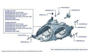 Headlight, Superports & Supersports Convertible (2017-2018)
