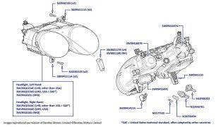 Headlight, Continental Supersports (2009-2013)