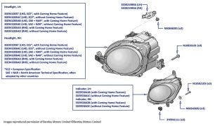 Headlight & Front Indicator, New Flying Spur (2020-2023)