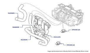 Heater Hoses, Silver Seraph, Silver Seraph LOL & Park Ward (all chassis)