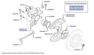 Hub (Rear, Ceramic Brakes), Arnage R (chassis 13514-14308), Arnage RL (chassis 19600-19679), Arnage T (chassis 13504-14285), Arnage Final Series (all chassis), Azure (chassis 14161-14495) & Brooklands Coupe (all chassis)