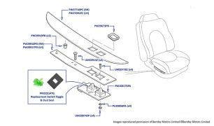 Lumbar Support Switches, Arnage R, Arnage RL, Arnage T, Arnage Diamond Series, Arnage Blue Train & Arnage Final Series (all chassis)