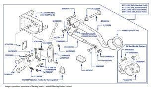 Parking Brake Pedal (ceramic brakes), Arnage R, Arnage RL, Arnage T, Arnage Final Series, Azure & Brooklands Coupe
