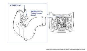 Pre-Throttle Air Pressure Sensor, Arnage R, Arnage RL, Arnage T, Arnage Diamond Series, Arnage Blue Train, Arnage Final Series, Azure & Brooklands Coupe