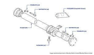 Propellor Shaft, Arnage RL (chassis 19150-19449)