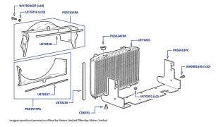 Radiator, Arnage Red Label (chassis 04623-08394) & Arnage Le Mans (all chassis)