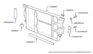 Radiator Mounting Frame, Silver Seraph, Silver Seraph LOL, Arnage Green Label & Arnage 4.4L Birkin (all chassis)