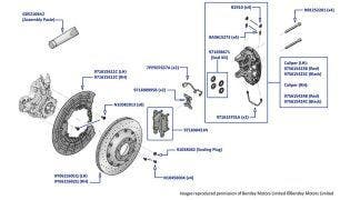 Rear Brakes (Ceramic), New Continental GT & New Continental Convertible (2018-2023)