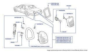 Rear Lights, Silver Seraph (chassis 01002-03051) & Arnage Green Label (chassis 01001-03050)