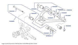 Rear Upper Suspension Arm, Silver Seraph, Silver Seraph LOL, Park Ward, Arnage Green Label, Arnage Red Label, Arnage Le Mans & Arnage 4.4L Birkin