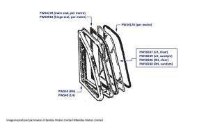 Rear Quarter Glass, Fixed Head (chassis 01067-22918)