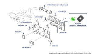 Rear Seat Switches, Brooklands Coupe (all chassis)
