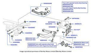 Rear Suspension Levers & Hub, Continental GT (2004-2011)