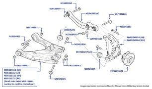Rear Suspension Levers & Hub, Continental GT (2012-2017)
