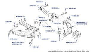 Rear Suspension Levers & Hub, Flying Spur (2014-2019)