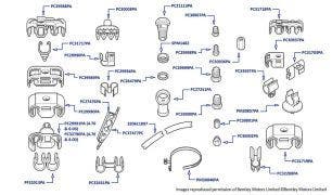 Hose & Pipe Fittings, Silver Seraph & Arnage Series, Park Ward, Azure & Brooklands Coupe
