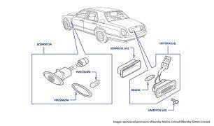 Side Indicator & Number Plate Lights, Arnage Final Series