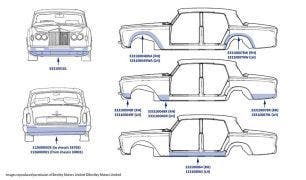 Silver Shadow & T1 Body Panels (chassis 18269-41648)