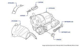 Starter Motor, Arnage R, Arnage RL, Arnage T, Arnage Diamond Series, Arnage Blue Train, Arnage Final Series, Azure & Brooklands Coupe