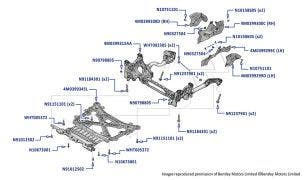 Subframe (Front, V8 Electronic Suspension), Bentayga (2017-2020)