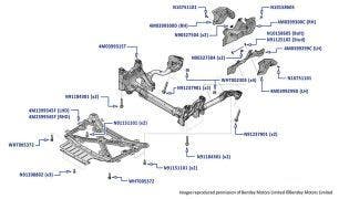 Subframe (Front, V8 Standard Suspension), Bentayga (2017-2020)