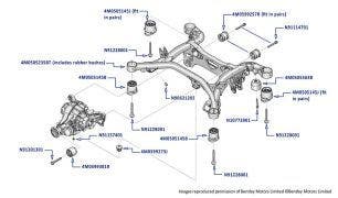 Subframe (Rear), Bentayga (2017-2020)