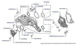 Waterpump & Thermostat (V8 4.0L Petrol), Bentayga
