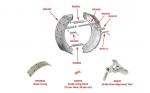 Brake Shoes, Silver Dawn (chassis SBA2-SBA138), Silver Wraith (chassis WTA1-WLE27) & MKVI (chassis B2AK-B601FU)