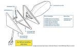 Door Mirror, 4-door cars chassis numbers 55078-66901 (chrome, mounted on frame)