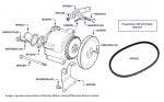 Air Injection Pump & Belt, Corniche & Continental, chassis numbers 20011-29290 (cars for USA & Japan)
