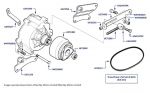 Air Injection Pump & Belt, Continental R, chassis numbers 42001-42728