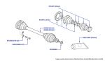 Drive Shaft, Arnage R (chassis 08323-12950), Arnage RL (chassis 19150-19591), Arnage T (chassis 08200-12948), Arnage Diamond Series (all chassis), Arnage Blue Train (all chassis) & Azure (chassis 11142-12949)