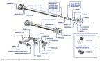 Propellor Shaft & Support, Silver Dawn E-J Series & R-Type