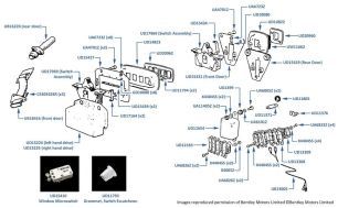 Window Switches, Relay & Terminals, chassis numbers 09001-50757 & 01557-05036