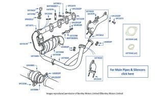 Down Pipes & Manifolds, catalyst, Touring Limousine, chassis numbers 80039-80056
