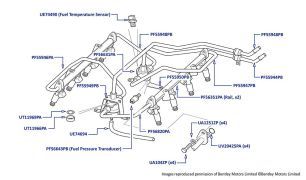 Fuel Injection Pipes & Hoses, Arnage Red Label (chassis 04001-08394) & Arnage Le Mans (chassis 06341 -08375)