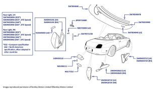 Rear Lights & Side Lights, Continental GTC (2007-2011)